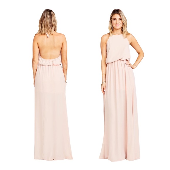 Show Me Your Mumu Women’s SMYM Bridesmaid Medium Pink Blush Halter Dress NWT - Picture 9 of 12